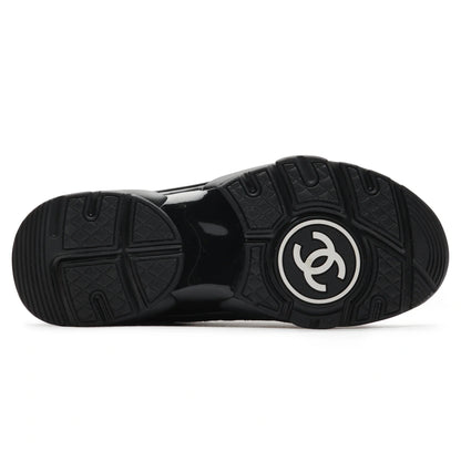 Chanel CC Logo Suede Triple Black Sneaker