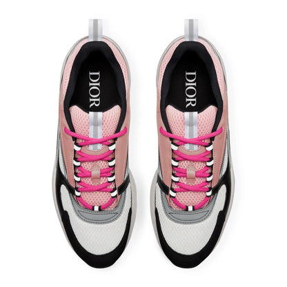 Dior B22 Pink White Black Calfskin Trainer