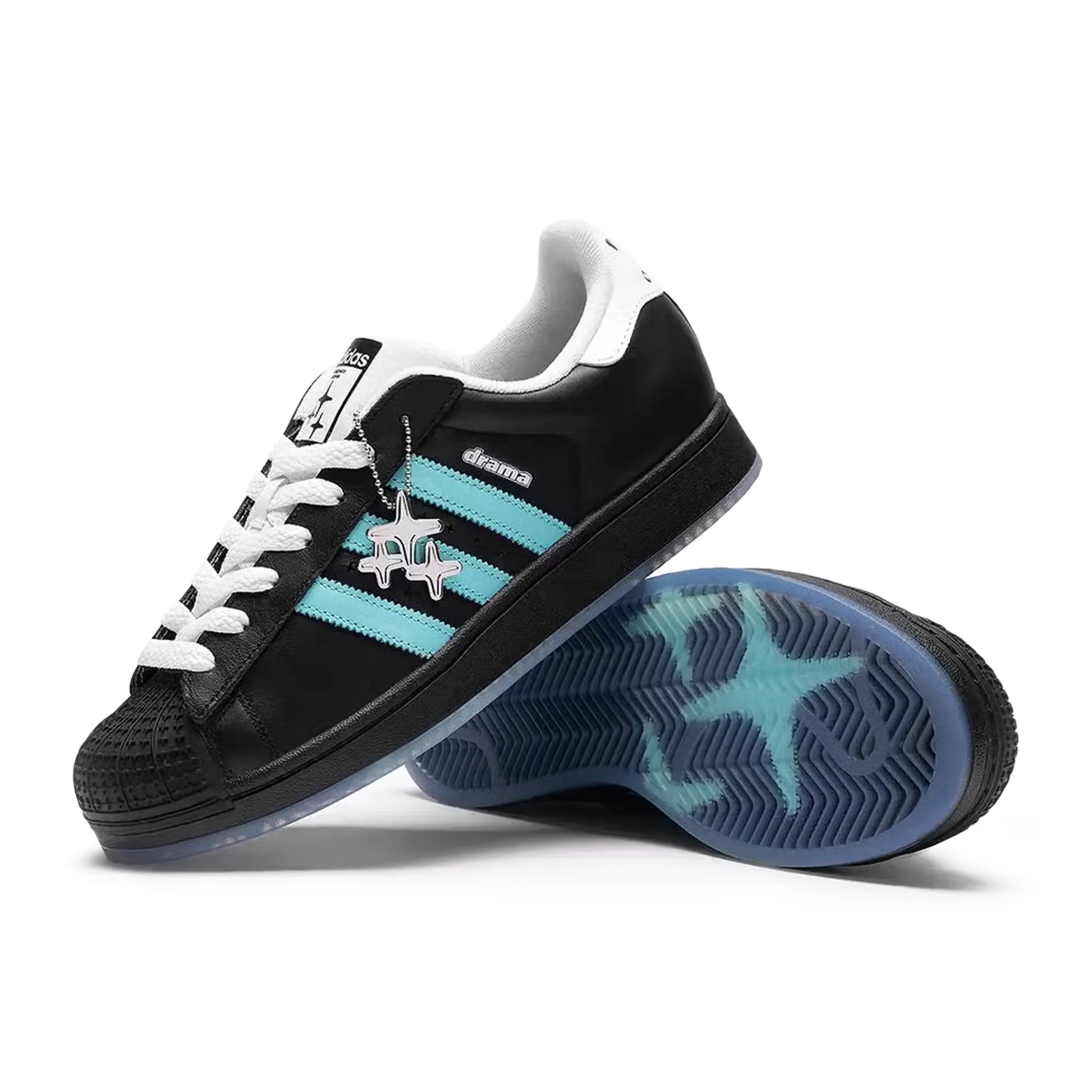 Drama Call x Adidas Superstar II Black Metrolink Blue