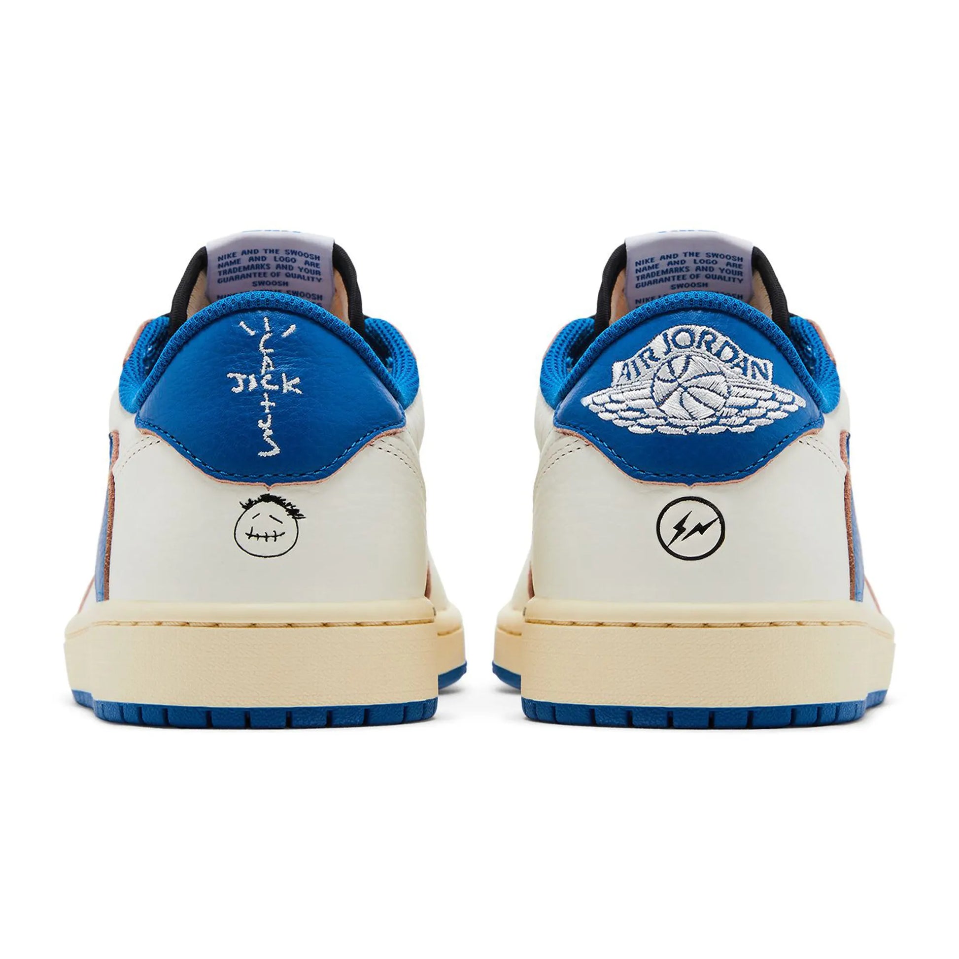 Fragment Design x Travis Scott x Air Jordan 1 Retro Low OG SP Sail Military Blue