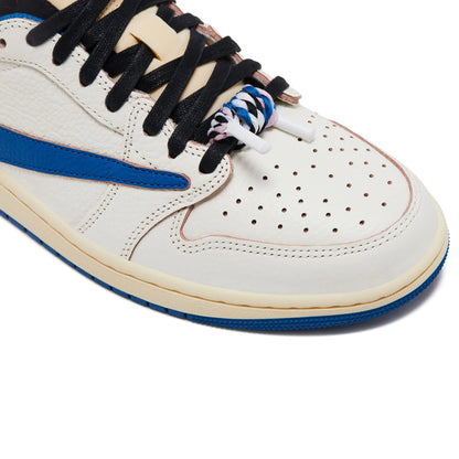 Fragment Design x Travis Scott x Air Jordan 1 Retro Low OG SP Sail Military Blue