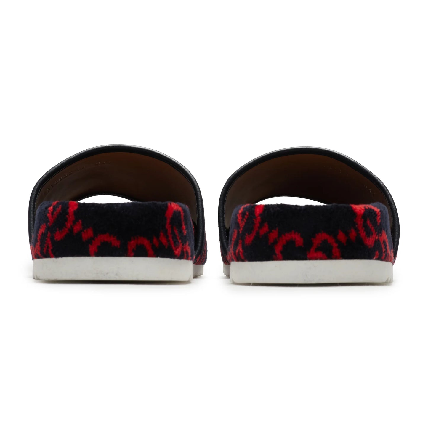 Gucci GG Red Velvet Flat Slides