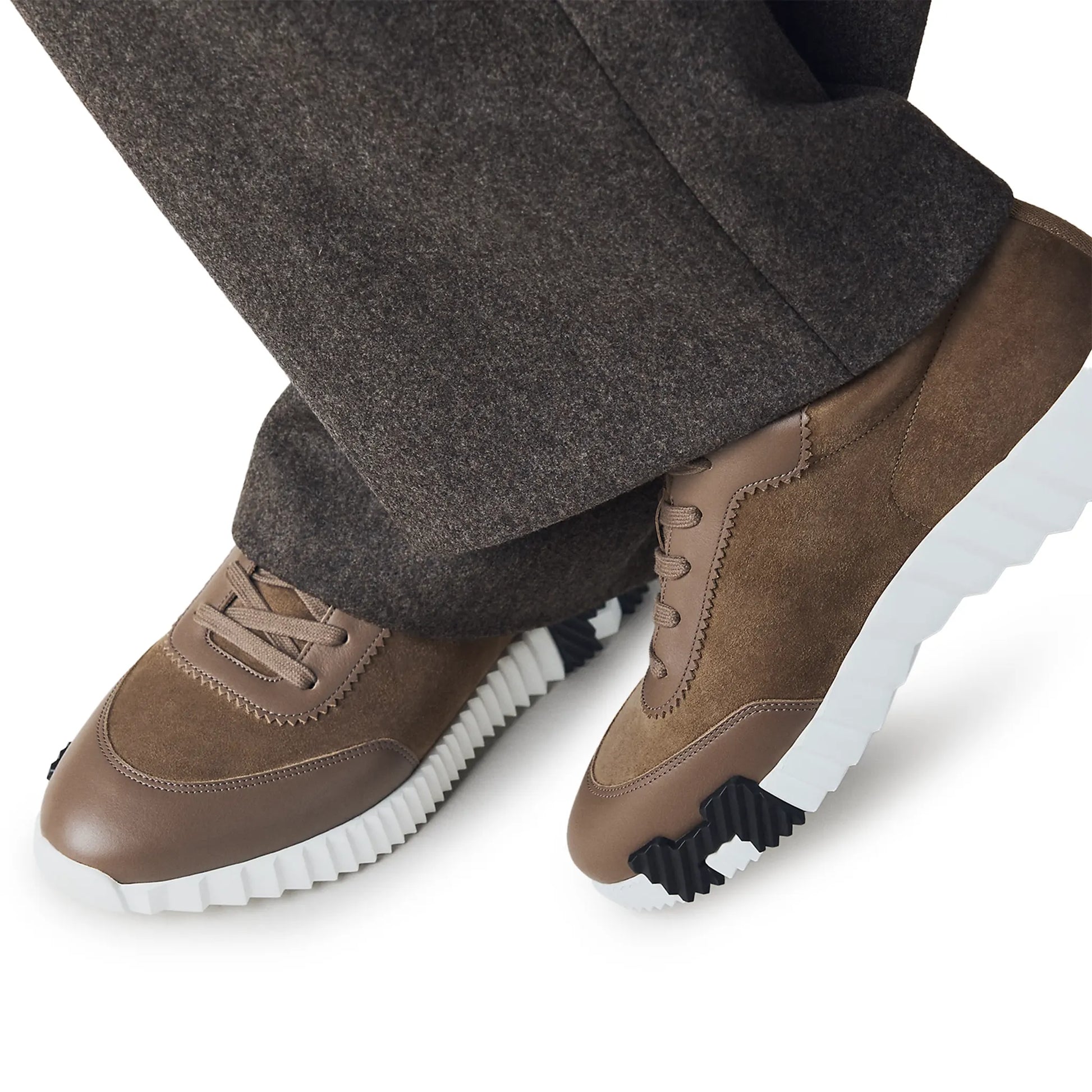 Hermès Paris Bouncing Calf Sneaker Étoupe