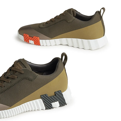 Hermès Paris Bouncing Calf Sneaker Multicolour Forest Green