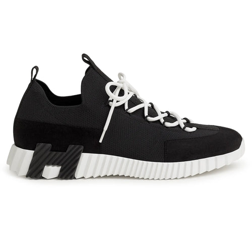Hermes Paris Lift Slip-On Noir Blanc Sneaker