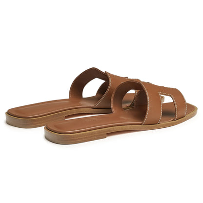 Hermès Paris Oran Gold Sandal