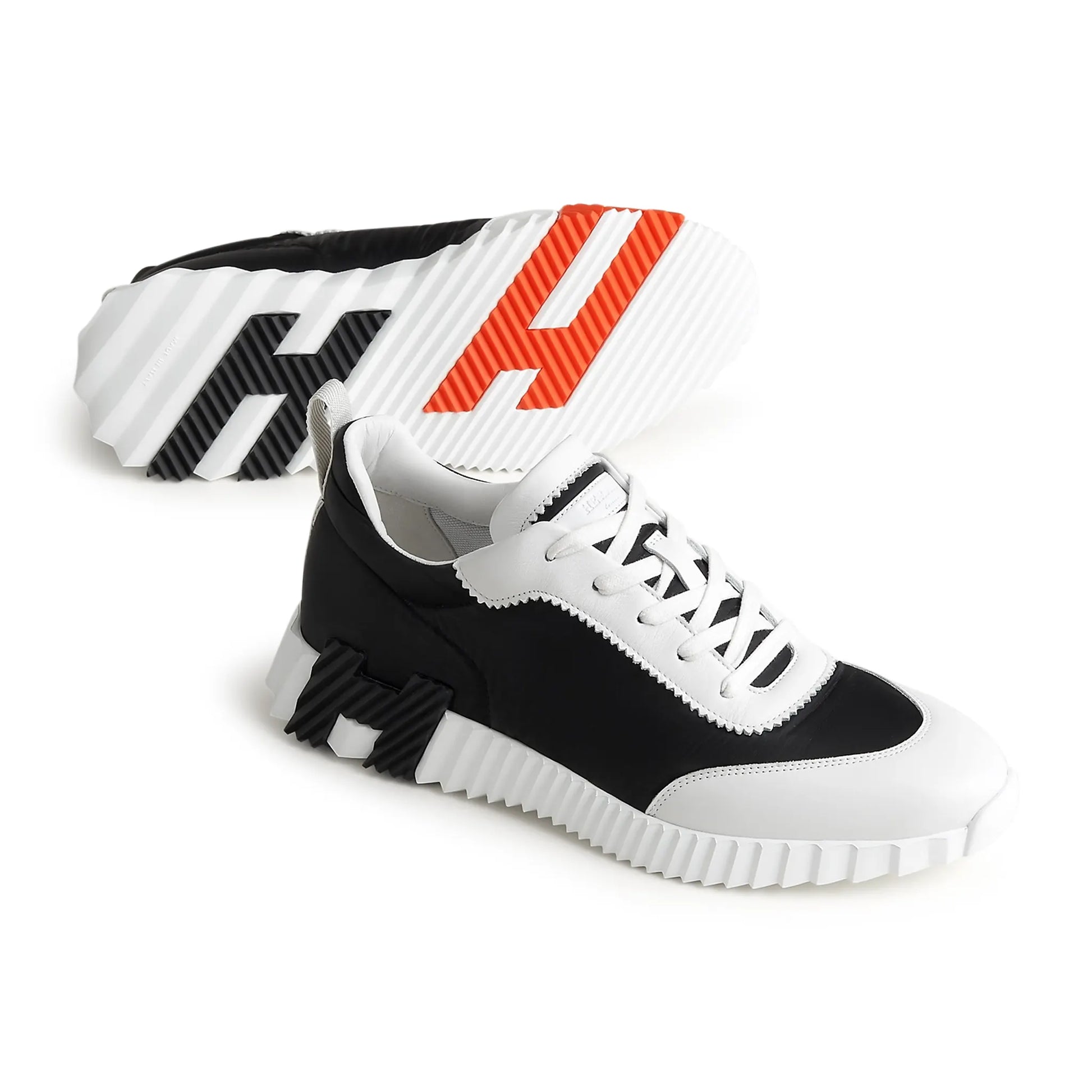 Hermès Paris Ripstop Bouncing Sneaker Black White
