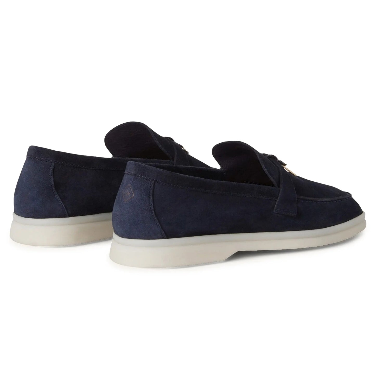 Loro Piana Summer Charms Suede Argo Blue Melange Loafers