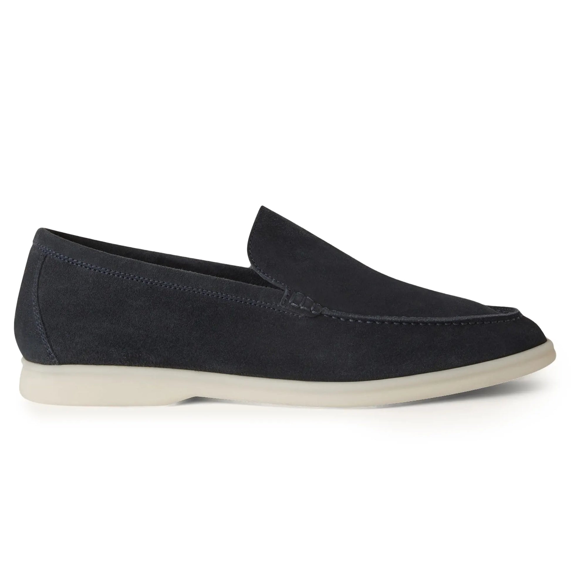 Loro Piana Summer Walk Suede Classic Blue Loafers