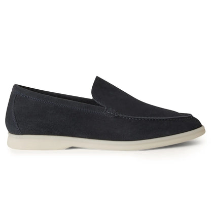 Loro Piana Summer Walk Suede Classic Blue Loafers