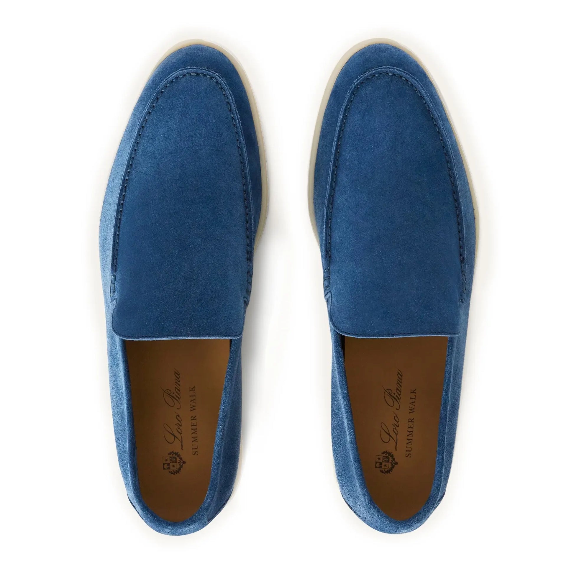 Loro Piana Summer Walk Suede Cobalt Ink Loafers