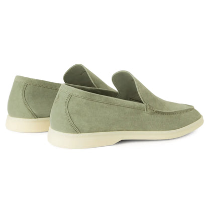 Loro Piana Summer Walk Suede Shamrock Loafers