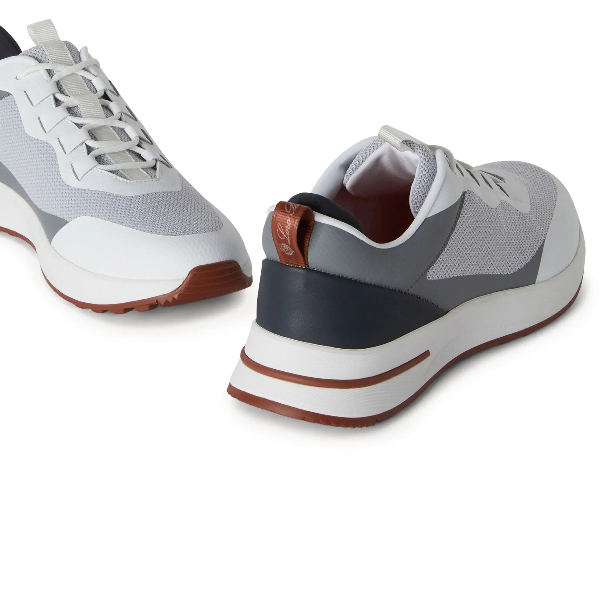 Loro Piana Week End Walk Frost Grey Linen Mesh Sneaker