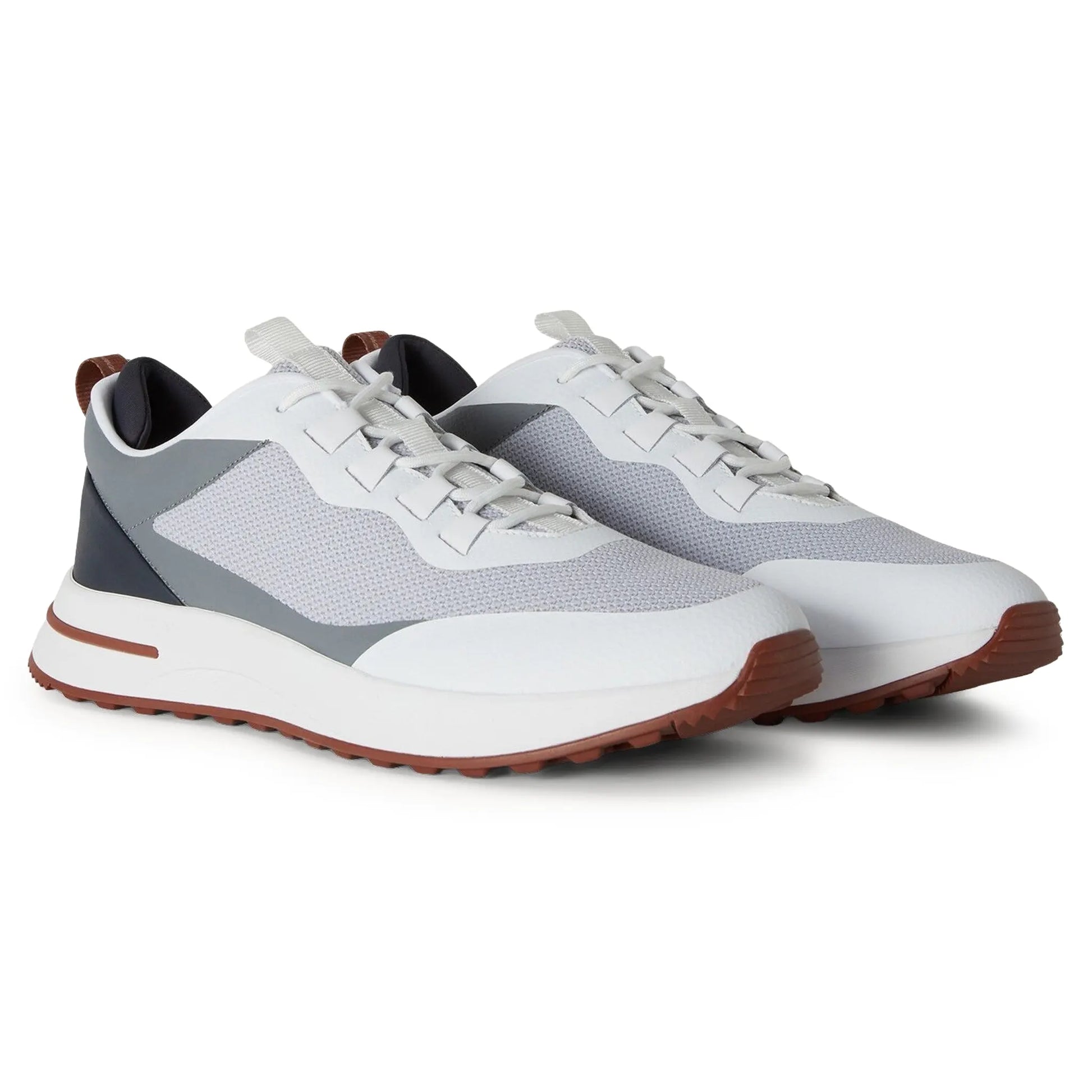 Loro Piana Week End Walk Frost Grey Linen Mesh Sneaker