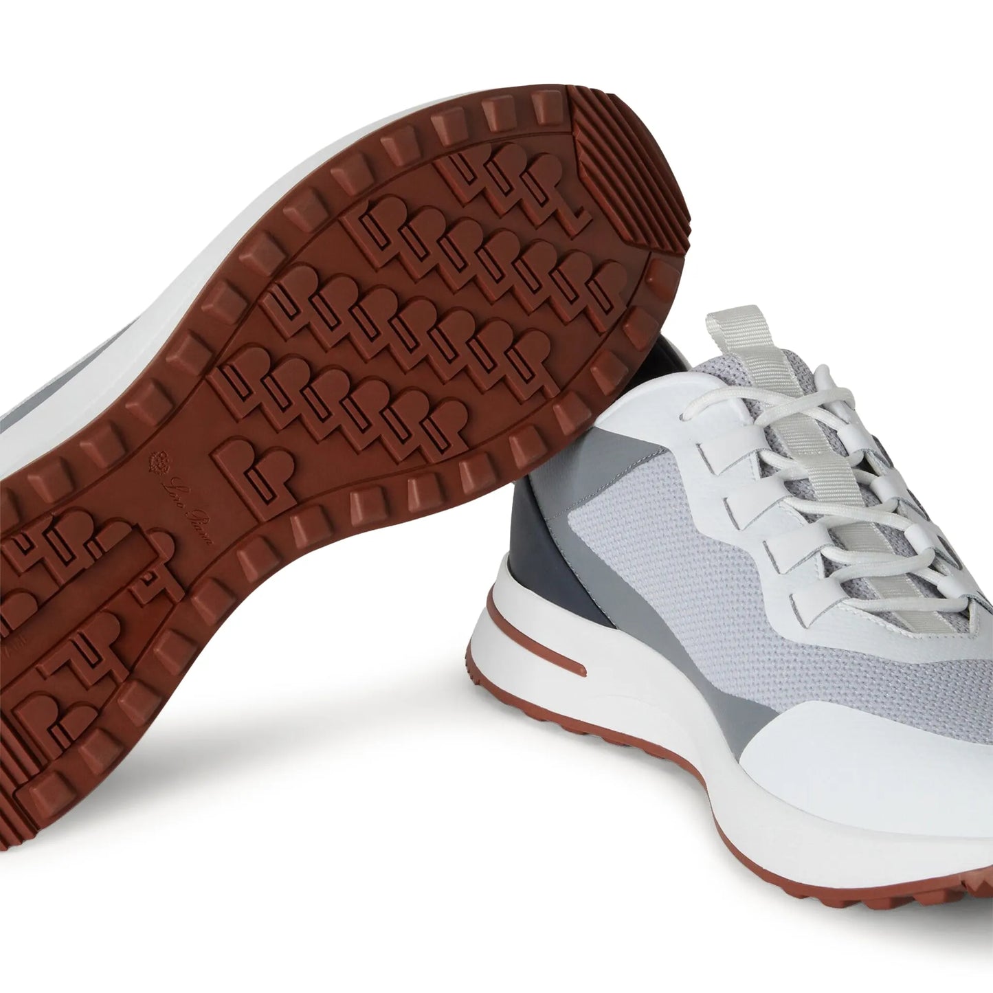 Loro Piana Week End Walk Frost Grey Linen Mesh Sneaker