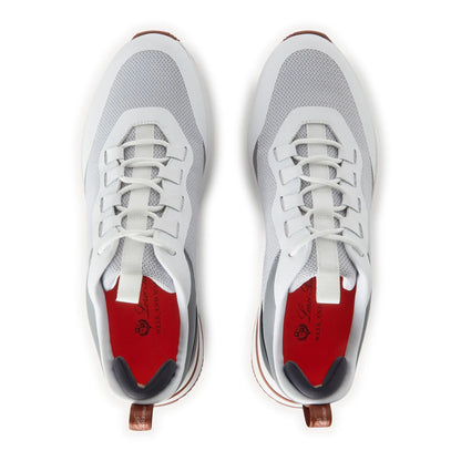 Loro Piana Week End Walk Frost Grey Linen Mesh Sneaker