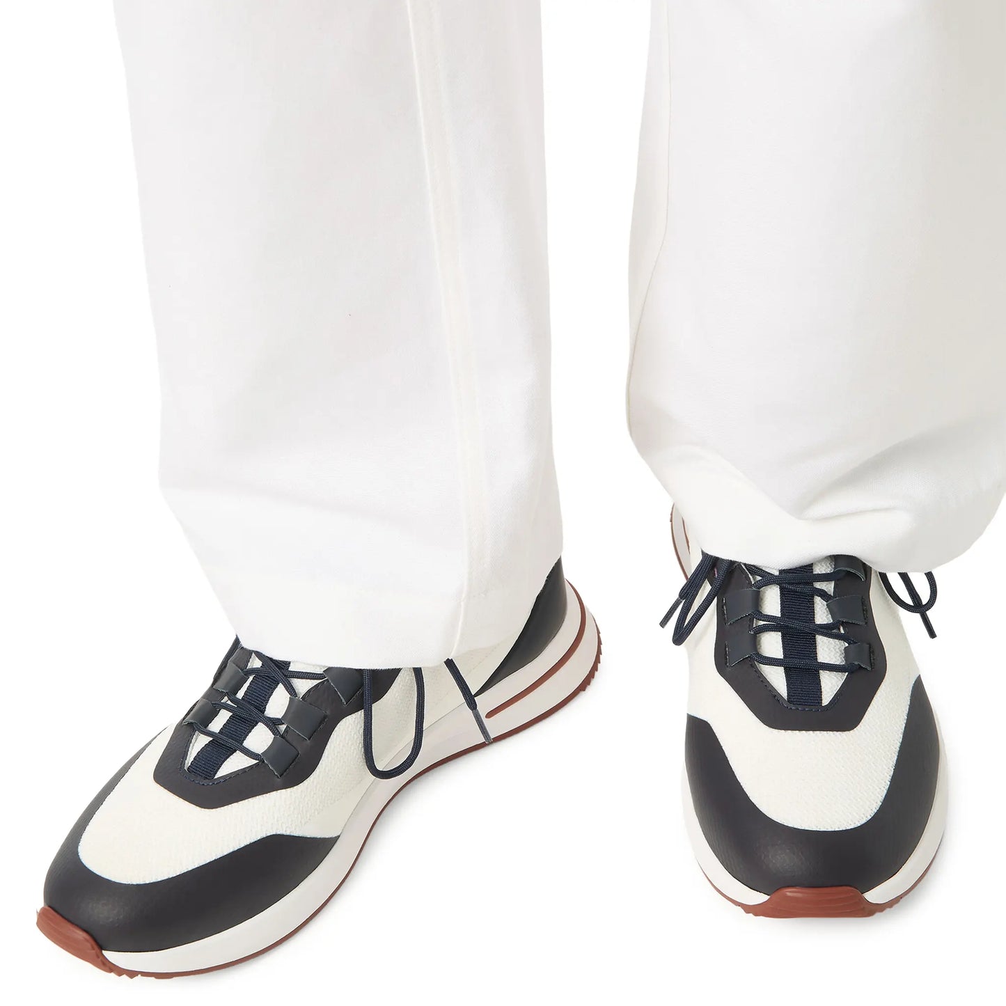 Loro Piana Week End Walk Frost White Sea Linen Mesh Sneaker