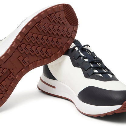 Loro Piana Week End Walk Frost White Sea Linen Mesh Sneaker