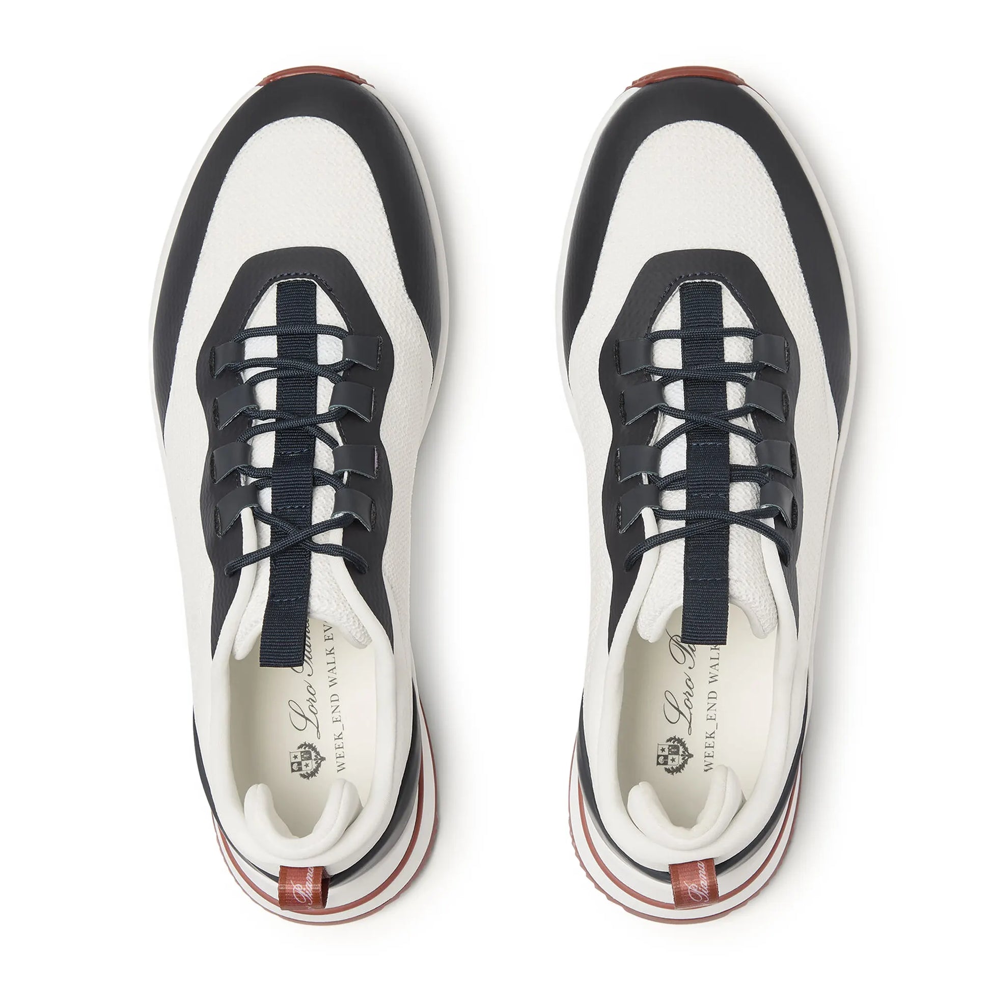 Loro Piana Week End Walk Frost White Sea Linen Mesh Sneaker