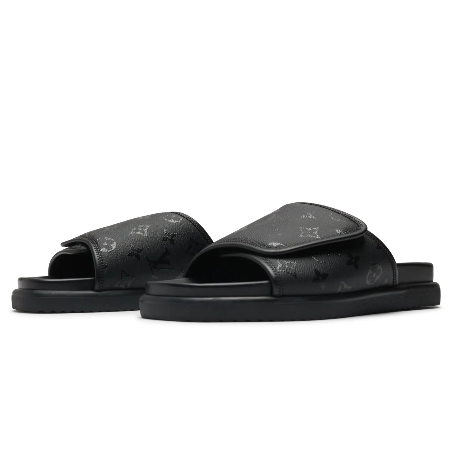 Preloved - Louis Vuitton Miami Mules Black Slides