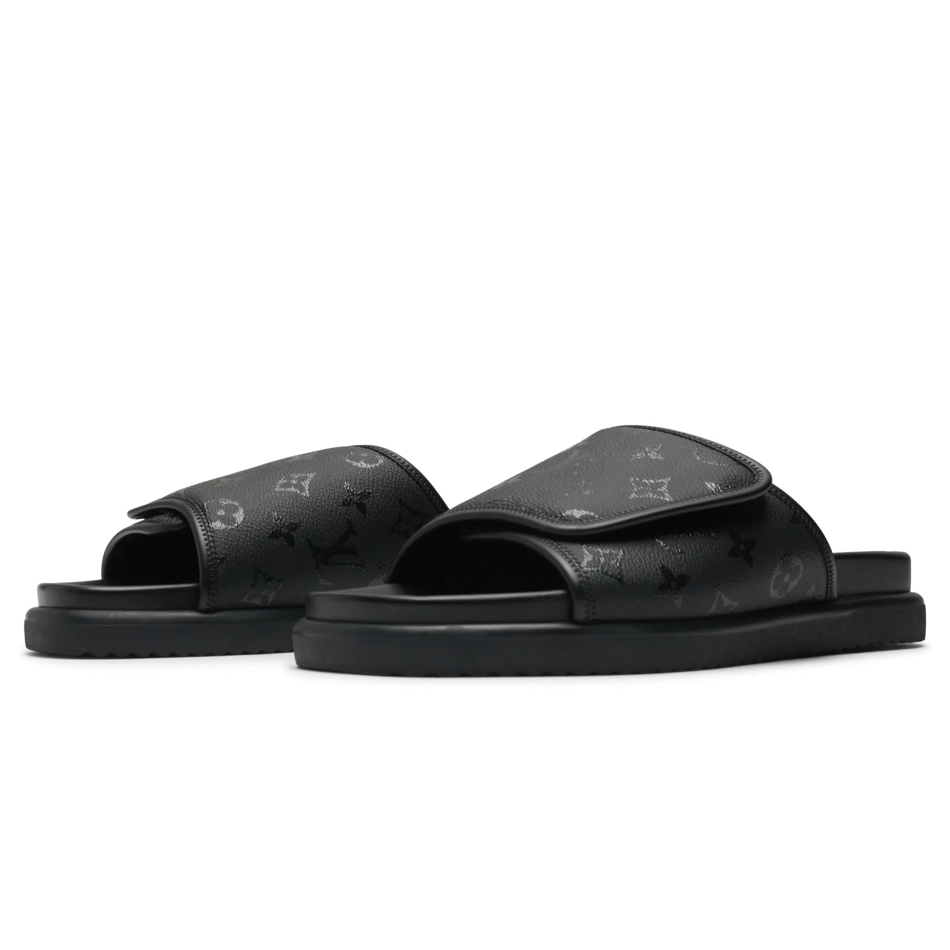 Preloved - Louis Vuitton Miami Mules Black Slides