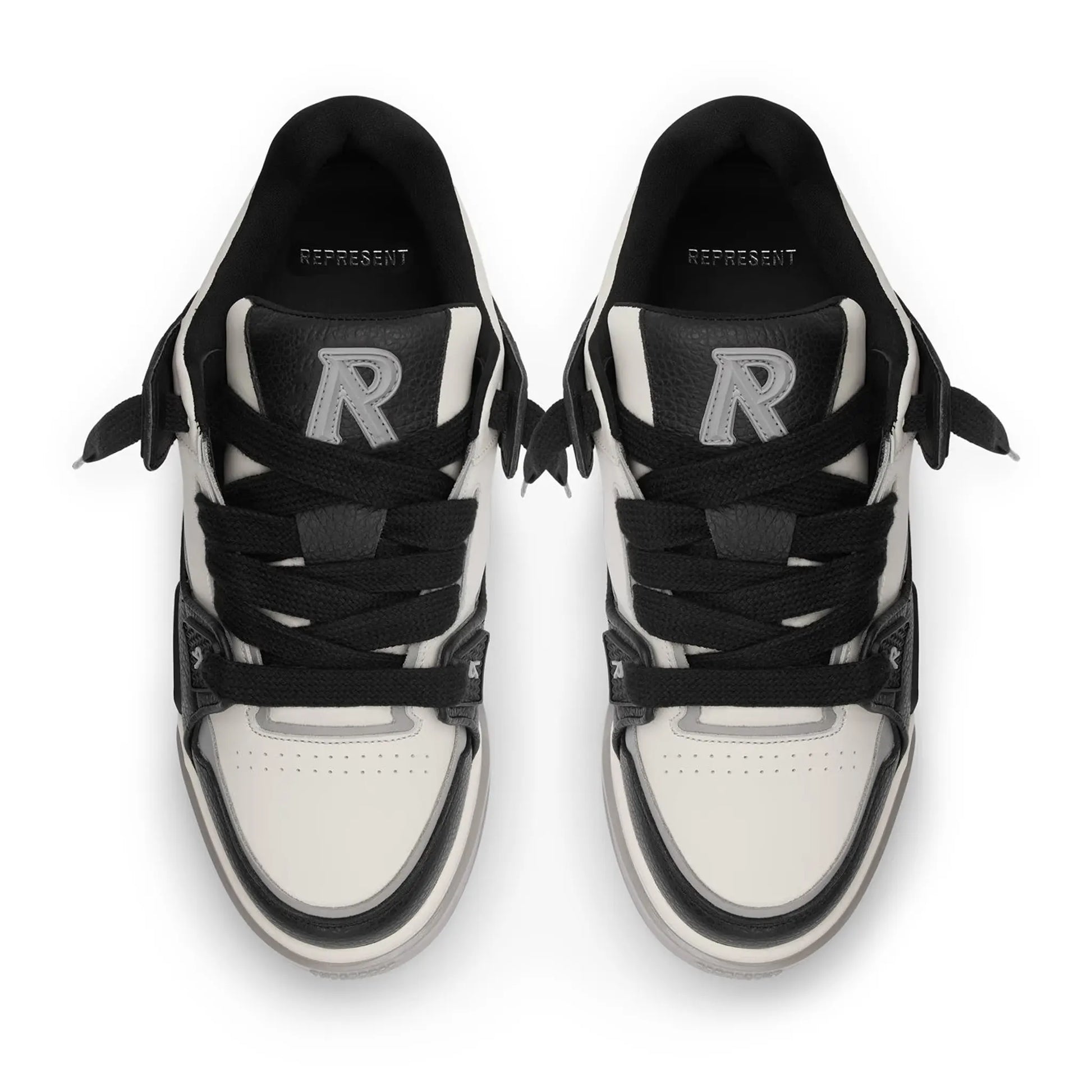 Represent Studio Black Vintage White Sneakers