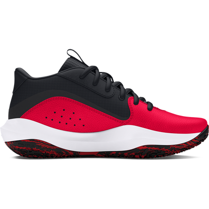 Big Kids' Under Armour Lockdown 7 Basketball Shoes "Red Black White"