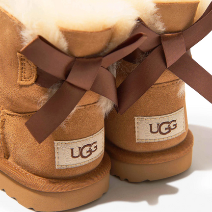 UGG Mini Bailey Bow II Girls Brown Boots